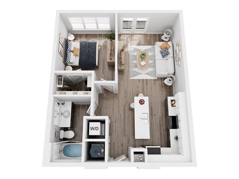 a 3 bedroom floor plan with a bathroom and a living room